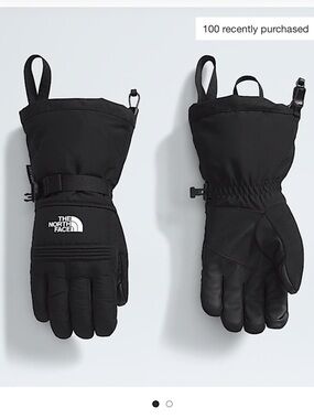The North Face Women’s Large Montana Ski Gloves Snow Black NWT Touchscreen Lined